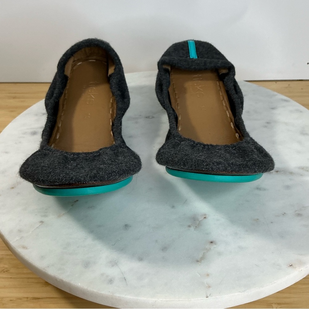 Tieks Size 10 Greystone Vegan Wool Charcoal Gray Foldable Flat Women’s - Picture 4 of 11